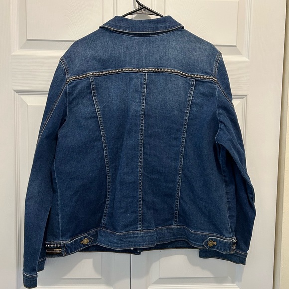 Chico Denim Jacket with Lace Detail Size 3=XL 16 Women Western festive. Preloved - Picture 4 of 9